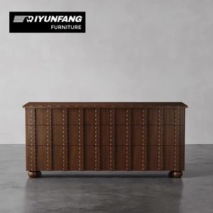 Mueble de Almacenamiento de Madera Sólida para Sala de Estar, Dormitorio u Oficina en Casa, Diseño Moderno y Lujoso, Ajustable, con 6 Armarios, Color Madera Marrón Nuez - Product Image 1