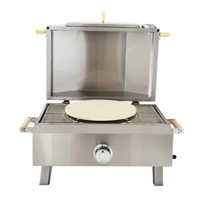نمط جديد الفولاذ المقاوم للصدأ في الهواء الطلق المطبخ OEM ODM OBM خشب تجاري فرن بيتزا مع أداة
