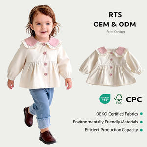 Manteau décontracté imprimé pour filles, automne, style occidental, mignon, oreille de lapin, petit <span class=keywords><strong>mois</strong></span>, veste en coton style princesse - Product Image 1
