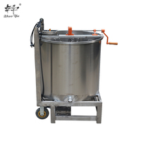 Nouveau Zorue Extracteur de miel manuel et électrique à 8 cadres en acier inoxydable avec brouette 40kg Garantie 3 mois
