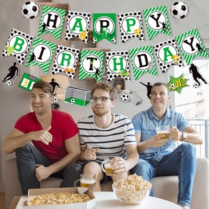 DAMAI Soccer Theme Party Tableware Supplies Set Plates Cups Napkins <b>Tablecloth</b> and Banner Sports Birthday Decorations Favors - Product Image 2