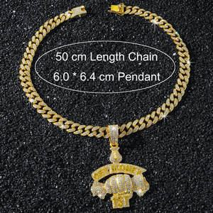 Collares con Colgante Geométrico de Aleación Chapada en Oro Estilo Hiphop, Collares Personalizados para Hombre, Joyería de Moda al por Mayor - Product Image 5