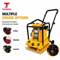 Compacteur de sol vibrant à essence et diesel, compacteur de terrassement réversible pour asphalte, sable, ciment, routes