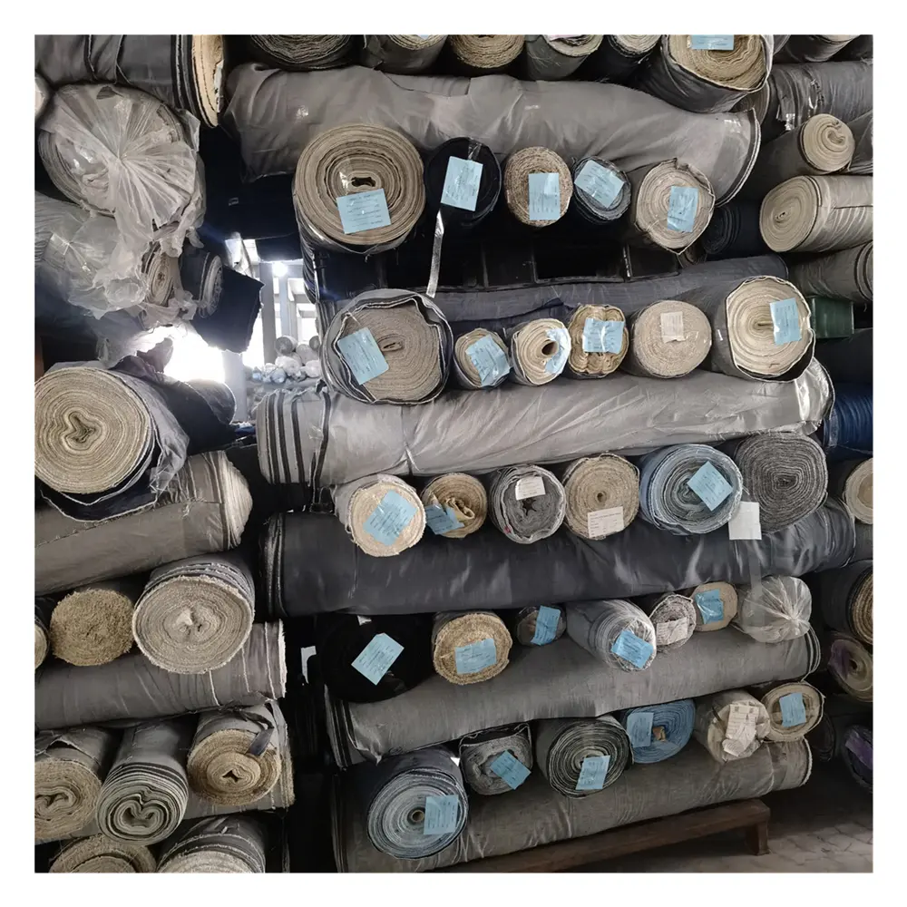 Großhandel Lager gewebt Rollen von Spandex-Jeans Baumwolle Denim Stoffe schwarz und Indigo-Blau für Hosen Taschen Jeans