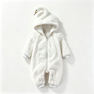 Traje personalizado con temática de cisne para sesión de fotos de bebés, disfraz de cisne para niños pequeños para Halloween, mono de cisne para recién nacidos, cisne de peluche para invierno - Product Image 1