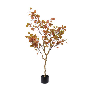 Plantes artificielles nordiques en eucalyptus, décorations d'arbre en pot pour salon, décoration de mariage moderne, en PE et PVC - Product Image 2