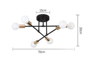 Designer Nordic Ceiling <b>Lights</b> Iron <b>Living</b> <b>Room</b> Multi-head Dining <b>Room</b> Chandelier Lighting - Product Image 6