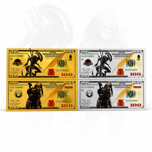 2026 Gran Venta Monedero Plegable con Diseño de Monstruo Alienígena, 4 Diseños, Chapado en Oro, Impresión Digital - Product Image 1