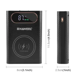 Dropshipping Haweel Diy 4X21700 Batterij 22.5W Snel Opladen 15W Draadloos Opladen Power Bank Box Case