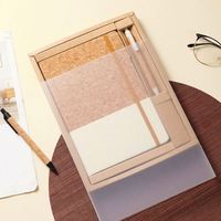 Libreta de Direcciones Personalizada A5, Ecológica, de Corcho, Madera y Lino, con Impresión UV, Encuadernación Cosida, Logotipo Personalizado, Promocional