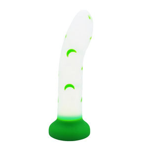 BANSEY - Dildo de Silicona Líquida con Forma de Luna Creciente que Brilla en la Oscuridad, Tapón Anal con Fuerte Succión, Juguetes Sexuales para Mujeres - Product Image 2