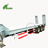 Fabricant chinois de semi-remorques à plateau basse de grande capacité, remorque à plateau basse à 3 essieux pour le transport d'équipements