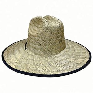 Outdoor <b>Sunscreen</b> Sun Hat Mat Straw Hollow Straw Cattail Large Brimmed Hat - Product Image 3
