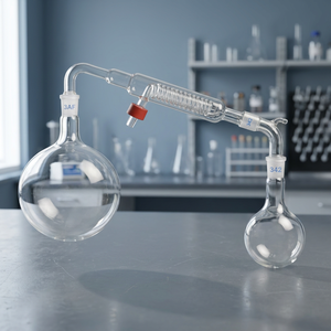 Juego de Aparatos de Destilación al Vacío con Frascos de Vidrio Borosilicato, Frasco de Fondo Redondo con Cuello Estrecho para Destilación al Vacío - Product Image 4
