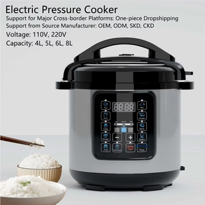 Cuisinière à riz électrique 4L avec fonction maintien au chaud et minuterie pour riz, soupe, poulet, côtes, viande, bouillie, haricots, pizza, gâteau - Product Image 2