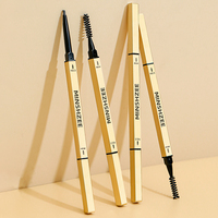 Crayon à sourcils MINSHZEE personnalisé de maquillage OEM Crayon à sourcils ultra-fin imperméable à l'eau résistant à la sueur avec pinceau