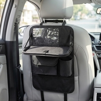 Organisateur de siège de voiture en tissu Oxford, sac de rangement, plateau pliable, table, poche suspendue pour l'intérieur de la voiture, support polyvalent universel