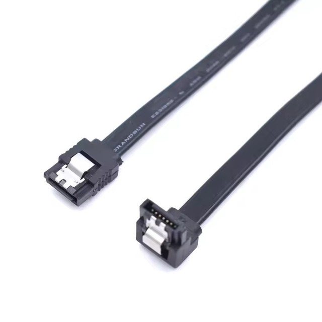 30cm black SATA 3.0 6GB Right Angle SATA Locking Black Serial ATA HDD SSD Data Cable