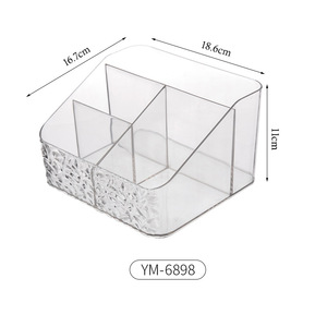 Transparent Multi Compartment Storage <b>Box</b> 4 In 1 With Partitions For Desktop Cosmetic Lipstick Organizer <b>Makeup</b> Organizers - Product Image 5