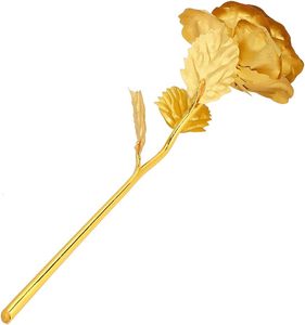 Boîte cadeau Saint-Valentin 2025 – Ornement créatif en feuille d'or avec rose et fenêtre, fleur artificielle décorative durable découpée au laser - Product Image 6