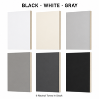 Panneaux décoratifs mats en MDF mélaminé couleur unie personnalisée (noir/blanc/gris) pour la décoration intérieure moderne