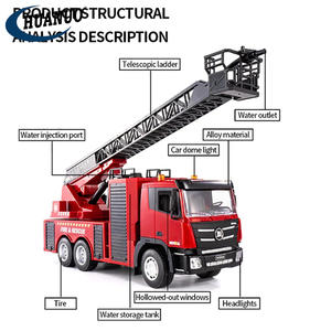 1/18 מסגסוגת rc חצי מסגסוגת rc ריסוס אש 2.4 גץ שליטה מרחוק סולם אש הנדסה צעצוע עם אורות הוביל - Product Image 5