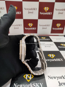 <span class=keywords><strong>Orologio</strong></span> di Lusso Personalizzato con Moissanite VVS di Alta Qualità, Stile Hip-Hop Completamente Tempestato di Diamanti in <span class=keywords><strong>Oro</strong></span> Rosa, <span class=keywords><strong>Orologio</strong></span> Meccanico <span class=keywords><strong>Automatico</strong></span> - Product Image 5