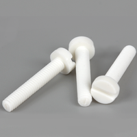 Vis à tête fendue en polypropylène (PP) métriques M2 M3 M4 M5 M6 M8 – Vis à tête cylindrique fendue en plastique