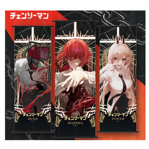 Cuadros colgantes de dibujos animados de 70x25cm, decoración de habitación, Denji Pochita <span class=keywords><strong>Makima</strong></span>, motosierras eléctricas, personaje, rollo de pared de Anime - Product Image 1