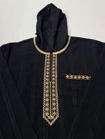 Qamis africain à capuche pour homme CCY avec broderie, Kaftan musulman islamique arabe, Robe longue à manches longues pour l'Arabie Saoudite, Dubaï, le Maroc
