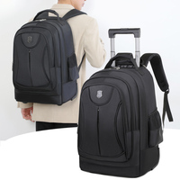 Sac à dos de voyage pour ordinateur portable, multi-usages, imperméable, en polyester Oxford, avec fermeture éclair, haut de gamme, avec roulettes, capacité de 20 à 39 L
