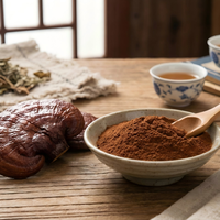 Poudre de spores de Reishi Ganoderma Lucidum 98% en capsules brisées, Triterpènes