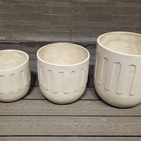 Maceta Moderna de Alta Calidad con Dimensiones Personalizadas, Maceta Grande Esmaltada, Ecológica, con Orificio de Drenaje, para Hogar, Jardín y Suelo