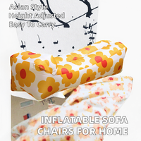 Fauteuil gonflable individuel avec dossier, chaise longue portable pour intérieur, extérieur, plage et camping