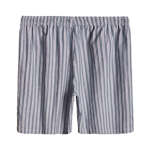 Vêtements de nuit d'été pour hommes, vêtements de détente personnalisés, <span class=keywords><strong>pyjama</strong></span> court à carreaux tissé en tissu 100% coton de luxe - Product Image 3