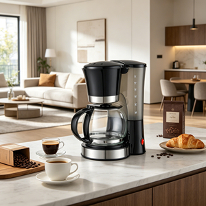 Cafetera Clásica Americana con Jarra <span class=keywords><strong>de</strong></span> Vidrio <span class=keywords><strong>para</strong></span> 12 Tazas, Cafetera Eléctrica Personalizada <span class=keywords><strong>de</strong></span> <span class=keywords><strong>Goteo</strong></span> - Product Image 3