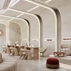 Mobilier de salon de coiffure tendance, design personnalisé, aménagement intérieur de salon de beauté, poste de coiffure avec miroir - Product Image 2