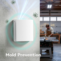 Ventilation ERV sans conduit Airwoods, ERV décentralisée, contrôle WIFI, capteur de CO2, ERV et HRV sans conduit pour une seule pièce
