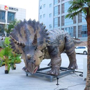Atracciones del Zoológico Urbano de Vida Silvestre: Triceratops Animatrónico Personalizado de Construcción Metálica para Uso Público en Centros Comerciales y Aeropuertos - Product Image 2