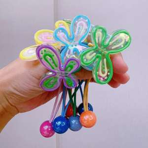 Flor de mariposa de alta calidad para niños, cuentas de bolas grandes, coleta para niñas, soporte para aldaba, lazos para el cabello, balies para el cabello, Bobble elástico para el cabello - Product Image 1