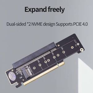 بطاقة توسعة PCIe 4.0 من TISHRIC لتقسيم القنوات 8+4+4 عالية السرعة فائقة الأداء VROC <span class=keywords><strong>M</strong></span>.2 NVMe - Product Image 2