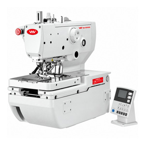 Máquina de coser industrial VMA Wholesale 9820 para ojales y botones, ideal para la producción de ropa y pantalones vaqueros. - Product Image 1
