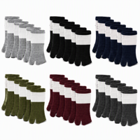 Chaussettes à cinq doigts Tabi en tricot, respirantes, mi-mollet, en coton, pour le yoga, le Pilates, la course à pied, pour hommes et femmes