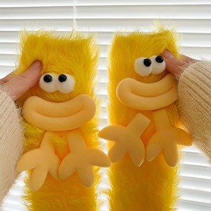 Calzini da donna invernali caldi e spessi, con motivo a cartoni animati divertenti e simpatici, ideali per la casa e il sonno - Product Image 3