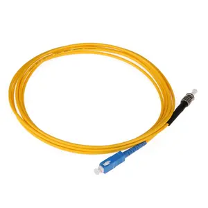 2.0mm Single Mode SM 9 / 125 Simplex SX LSZH Fiber Optic SC to ST Patch Cable