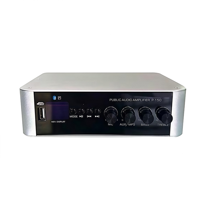 25 30W 4 16 Ohm 100V Mixing Amplifier Bluetooth USB FM Small Power Amplifier P150 Commercial Audio System