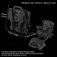 Support de casque DO XI/Wosport en nylon pour visière NVG L4G24, support haute pression pour casques PVS15/PVS18/GPNVG18 - Noir/Tan, léger