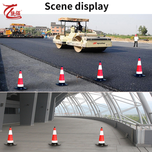 75Cm Rubberen Wegmarkt Verkeersveiligheidskegels Met Waarschuwingsproducten Voor Ringverkeer Voor Rijwegmarkten - Product Image 5
