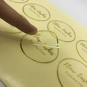 Black Gold Foil Stickers Custom Labels Transparent Professional Printing Packing Material PVC Waterproof OEM Adhesive Sticker