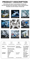 Composants structurels en aluminium usinés sur mesure par CNC, pièces de robotique et d'automatisation de précision à trous multiples, légères, haute résistance, OEM